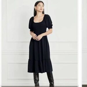 Hill House Nap Dress 3/4 sleeve black